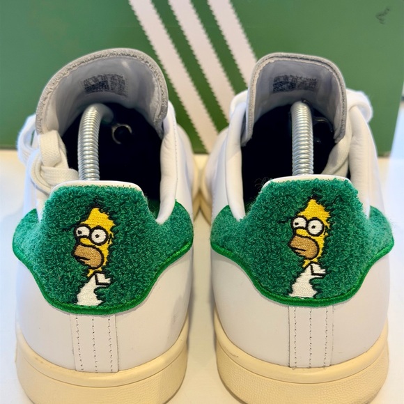 Adidas Homer Simpson x Stan Smith Sneakers Men’s size 10.5M White / Green Shoes - Picture 3 of 10